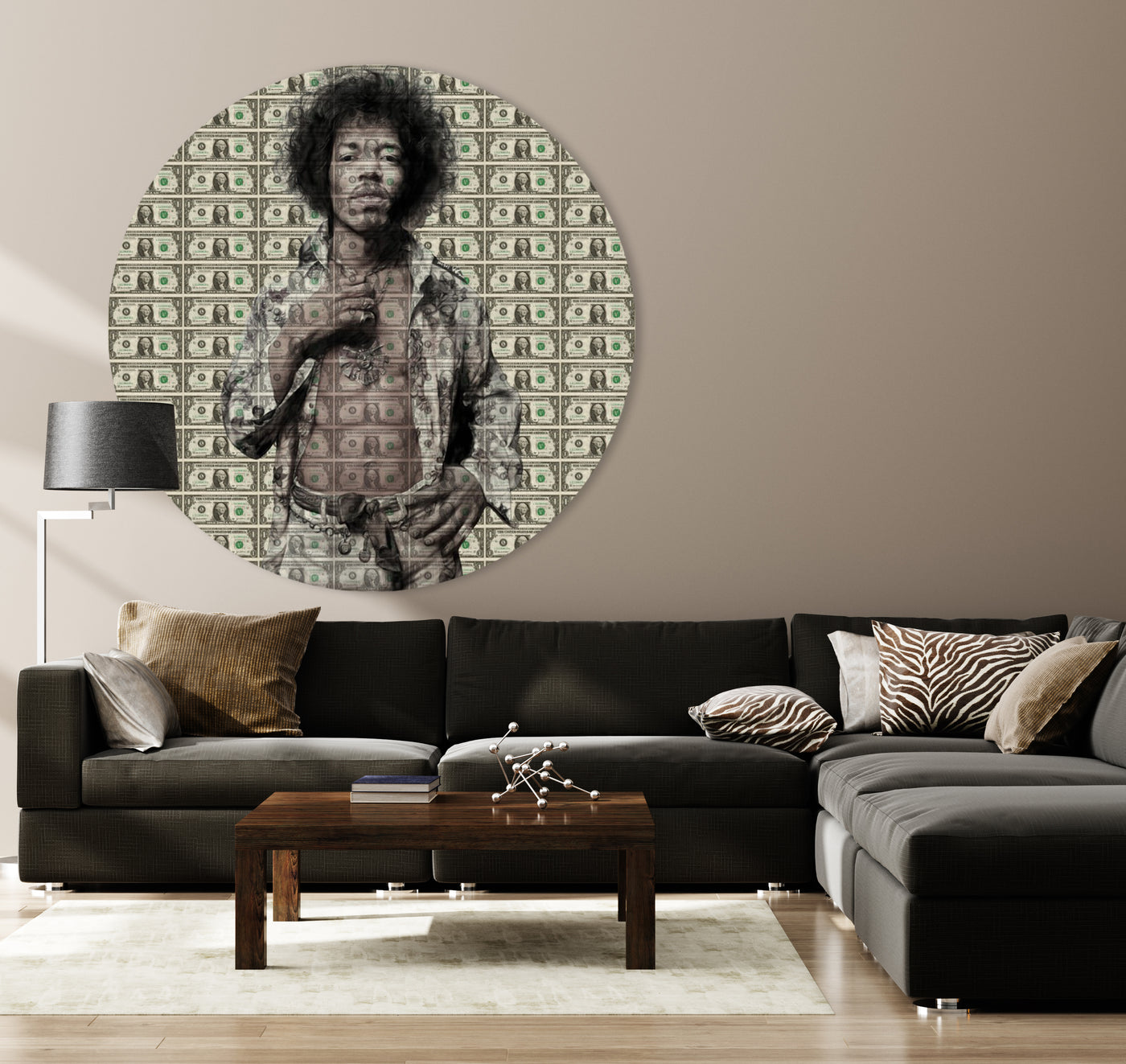 Dollar Bills Jimmy Hendrix - Rene Ladenius Digital Art