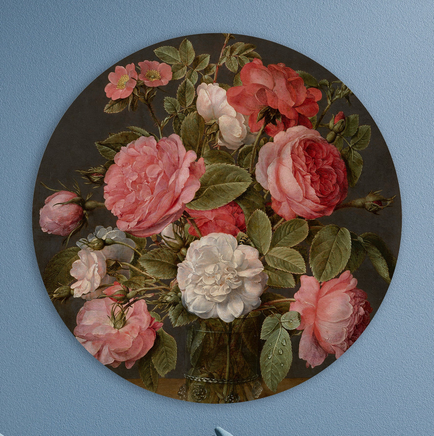 Roses dans un vase en verre - Jacob van Hulsdonck