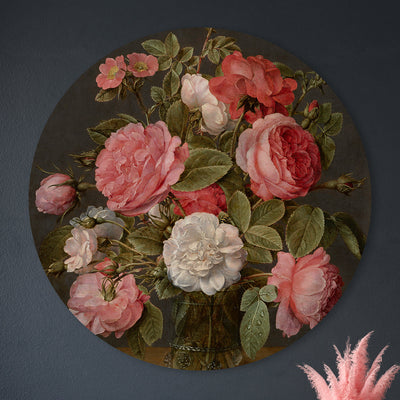 Roses dans un vase en verre - Jacob van Hulsdonck