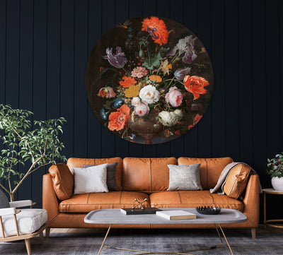 Nature morte avec des fleurs et une montre