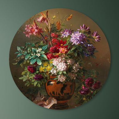 Nature morte avec des fleurs dans un vase grec