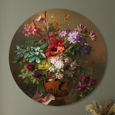 Nature morte avec des fleurs dans un vase grec